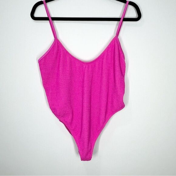 NWT Good American Swim Good Always Fits One Piece Hawaiian Pink 5/6 2X-3X - Picture 2 of 11